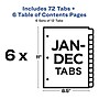 Avery Ready Index Table of Contents Pre-Printed Monthly Paper Divider, Jan-Dec, Multicolor, 6 Sets (11830)~#|#~sp92673568_sc7