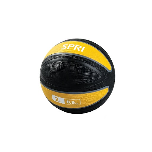 SPRI Xerball Yellow Medicine Ball, 2 lbs. (0558674) Staples