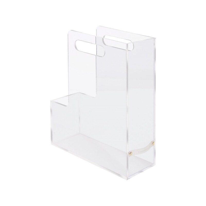 Russell+Hazel Magazine File with Gold Toned Hardware Acrylic, Clear (31729) image 1