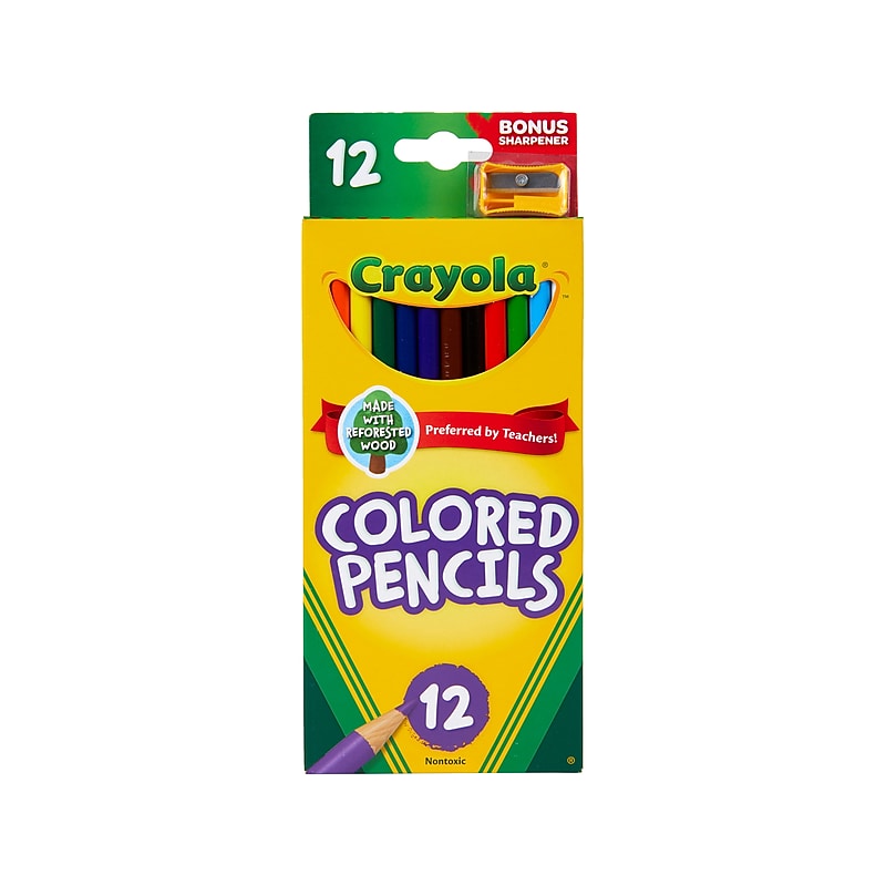 Crayola Kids' Colored Pencils, Assorted Colors, 12/Pack (68-6012) image 1