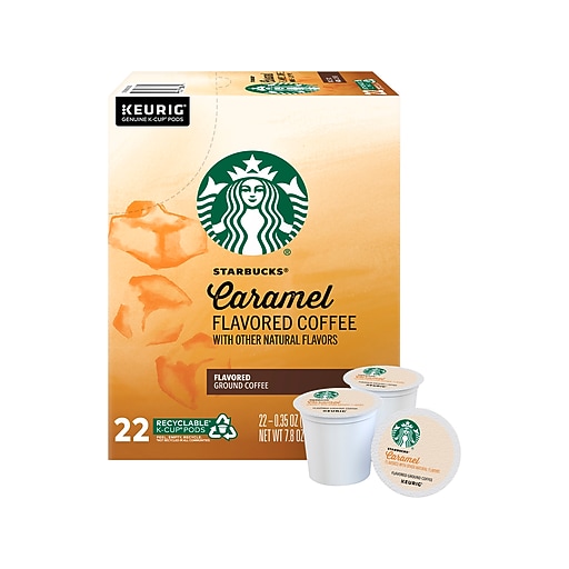 Keurig KCup Starbucks Caramel Coffee Pods, Medium Roast, 7.8 Oz., 22