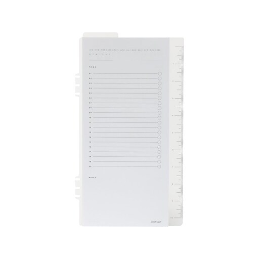 Russell+Hazel Signature Notepad, 5.25" x 11", Ruled, White, 13 Sheets