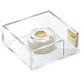 Russell+Hazel Bloc Desktop Dispenser, 4" x 1.5", Clear/Gold (32025)~#|#~sp92836510_sc7