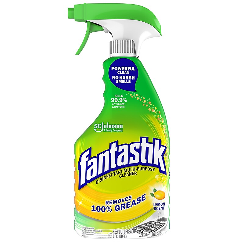Fantastik Disinfectant All-Purpose Cleaner, Lemon, 32 Oz. (696717) image 1