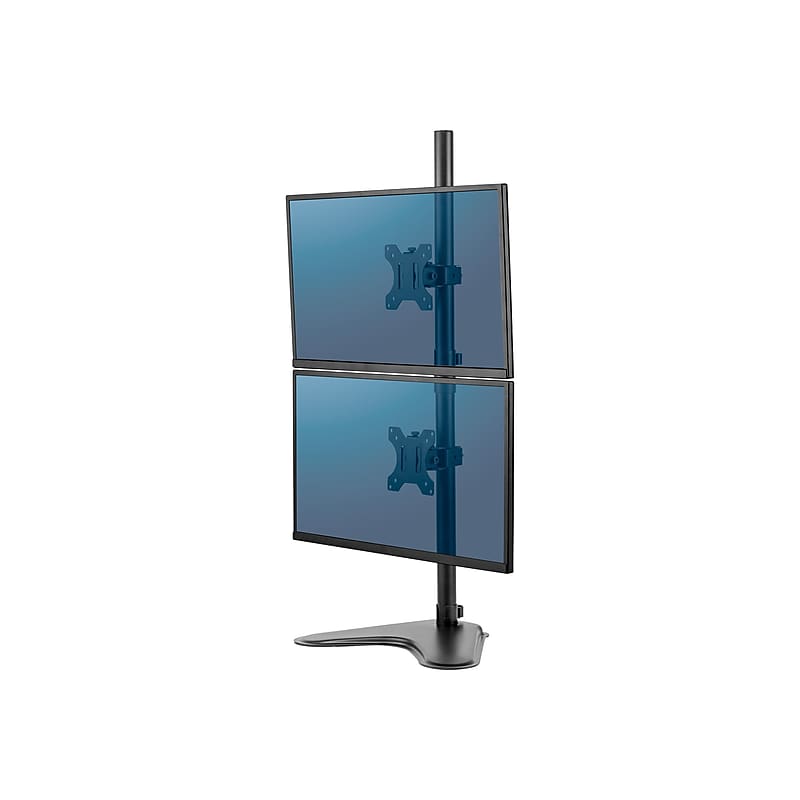 Fellowes Professional Series Freestanding Dual Stacking Monitor Arm, Up to 32", Black (8044001) image 1