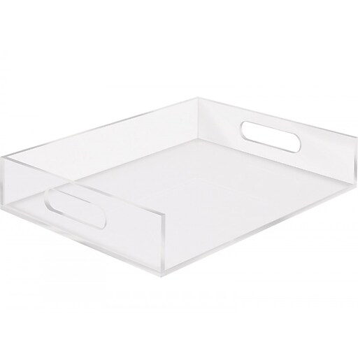 Russell+Hazel Bloc Stackable Plastic Desk Storage, Clear (31727) Staples