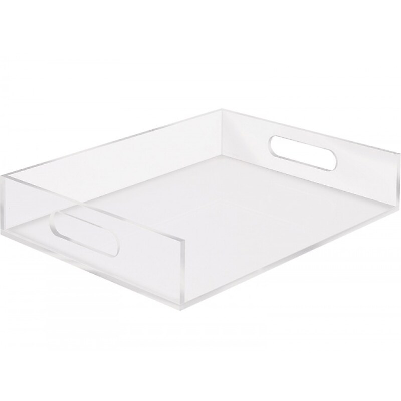 Russell+Hazel Bloc Stackable Plastic Desk Storage, Clear (31727) image 1