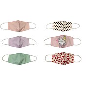 ORLY Reusable Cloth Face Masks for Kids, Elastic Strap, Pastel Colors, Assorted Designs, 24/Pack (HB-0027-S-MS)