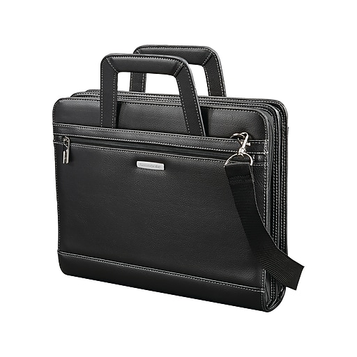Samsonite Vinyl Padfolio with Zipper Closure, Black (961465) Staples