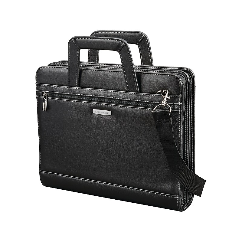 Samsonite Vinyl Padfolio with Zipper Closure, Black (961465) image 1