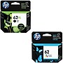 HP 62XL/62 Black High Yield/Tri-Color Standard Yield Ink Cartridge, 2/Pack (N9H67FN-VB)~#|#~sp93373283_sc7