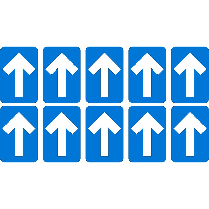 National Marker Walk-On™ Floor Decal, Arrow, 6" x 4", Blue, 10 (WFS85BL) image 1