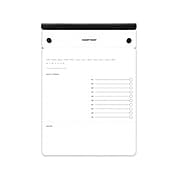 Russell+Hazel Drafter's Tablet Notepad, 6.38" x 8.88", Black/White, 100 Sheets/Pad (40441)