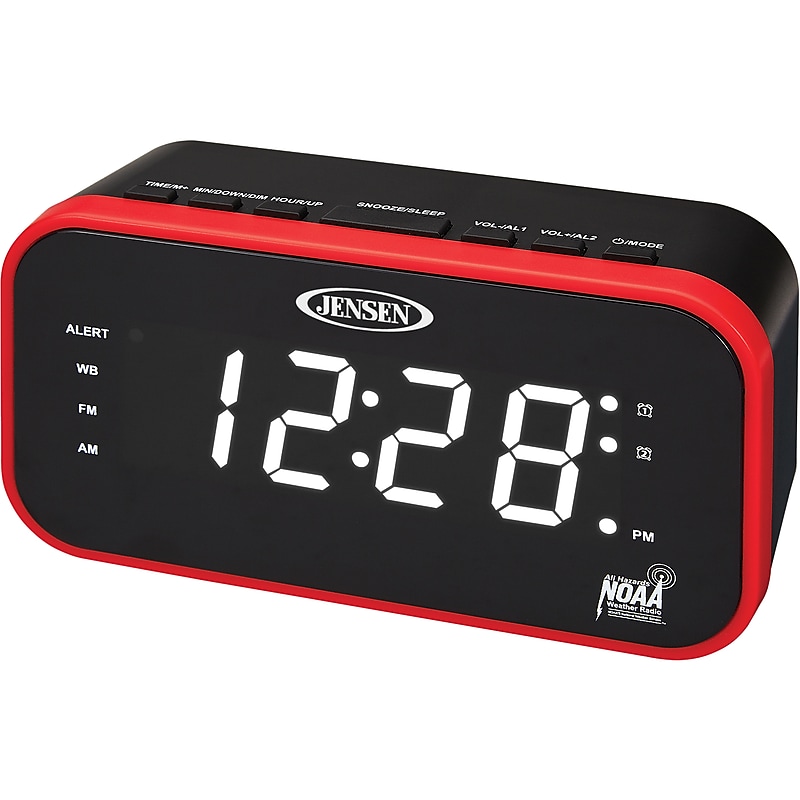 Jensen Weather Band Clock Radio with Weather Alert (JEP-150) image 1