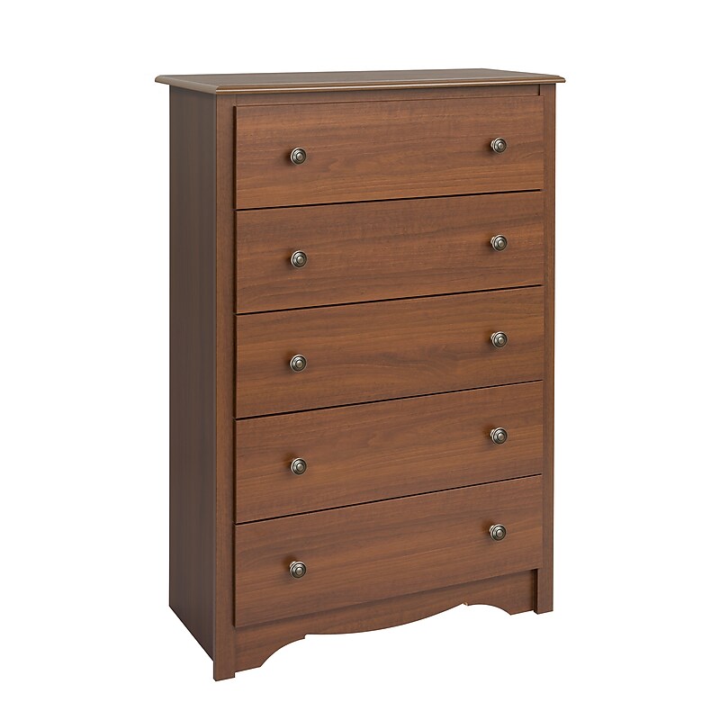 Prepac 45.25" Monterey 5 Drawer Chest, Cherry (CDC-3345-K) image 1