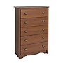 Prepac 45.25" Monterey 5 Drawer Chest, Cherry (CDC-3345-K)~#|#~sp93459777_sc7