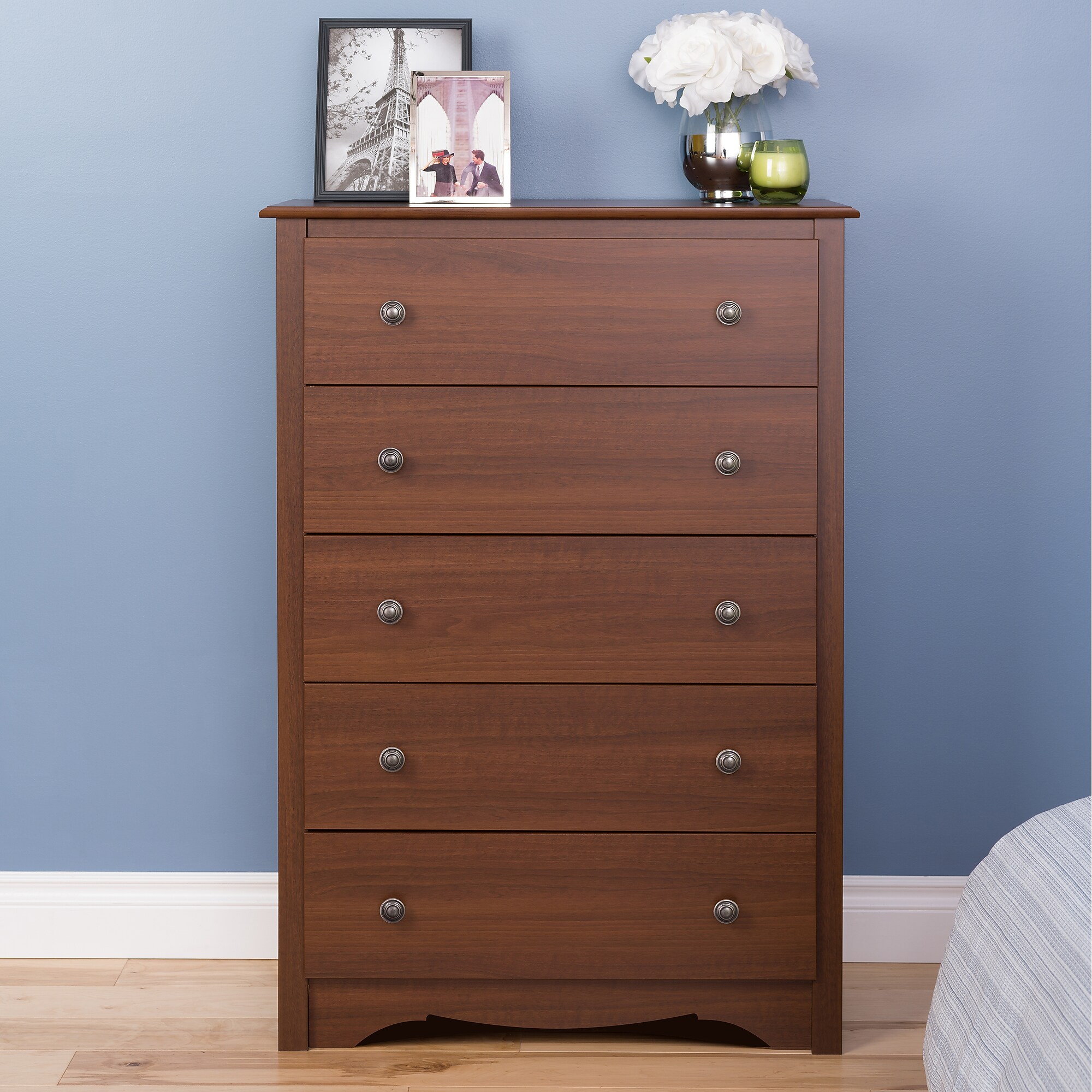 Prepac 45.25″ Monterey 5 Drawer Chest, Cherry (CDC-3345-K) Sansujyuku sansujyuku.com