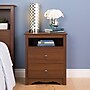 Prepac 28" Monterey Tall 2 Drawer Nightstand With Open Shelf, Cherry~#|#~sp93461869_sc7