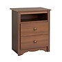 Prepac 28" Monterey Tall 2 Drawer Nightstand With Open Shelf, Cherry~#|#~sp93461871_sc7