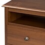 Prepac 28" Monterey Tall 2 Drawer Nightstand With Open Shelf, Cherry~#|#~sp93461872_sc7
