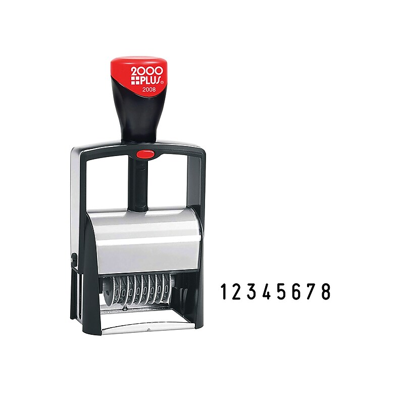 2000 Plus Classic Line 2008 Numbering Stamp, "8-Band", Black Ink (011235) image 1