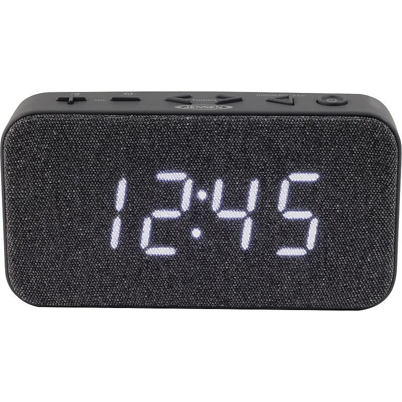 Jensen JCR-229 Dual Alarm Clock Radio, Black (JCR-229) image 1