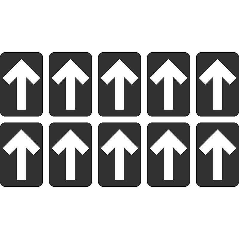 National Marker Walk-On™ Floor Decal, Arrow, 6" x 4", Black, 10 (WFS85BK) image 1