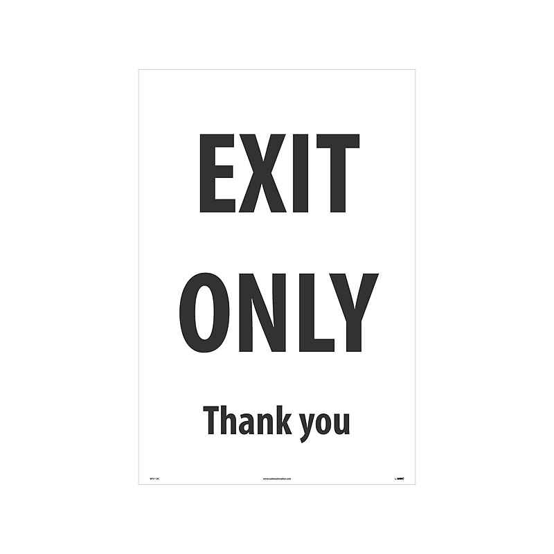 National Marker A-Frame Sign, "Exit Only," 36" x 24", White/Black (SFS115C) image 1