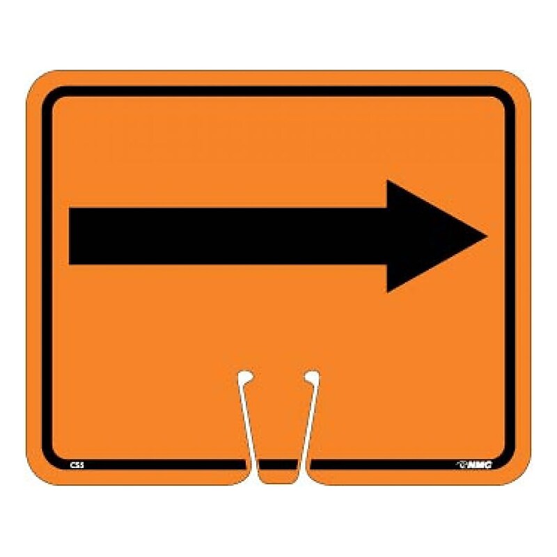 National Marker Cone Top, Right Arrow, 10.38" x 12.63", Orange (CS5) image 1