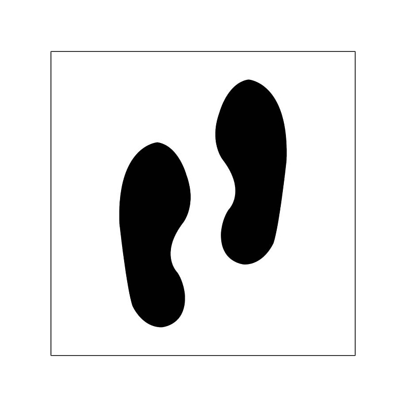 National Marker Stencil, Footprint, 24" x 24" (PMS229) image 1