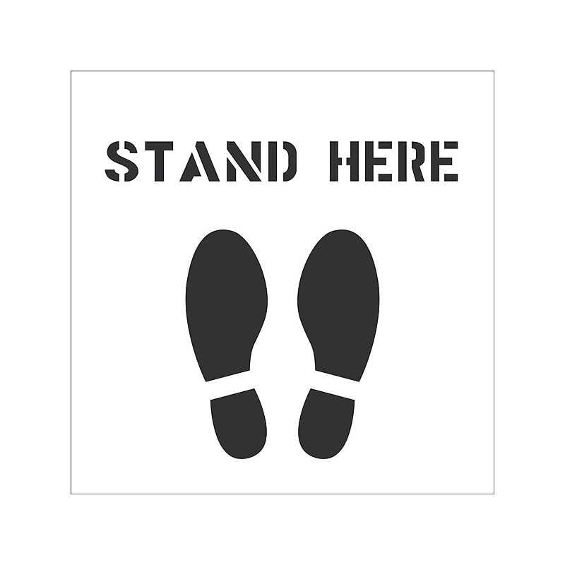 National Marker Stencil, "Stand Here," 24" x 24" (PMS56) image 1