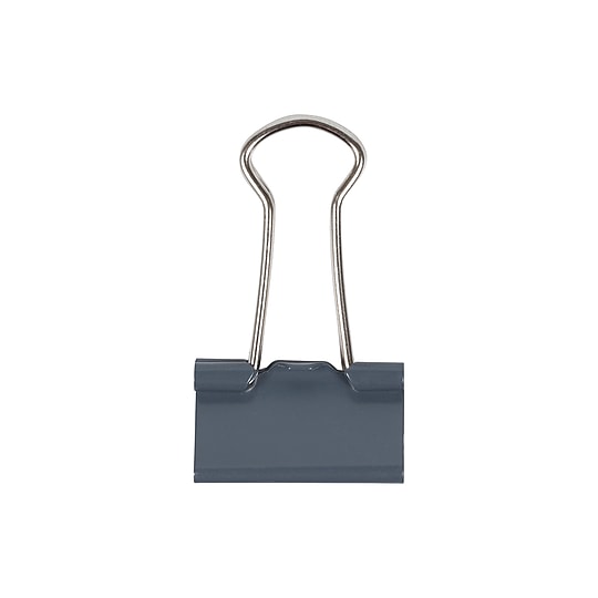 JAM Paper Colored Binder Clips, Small, 3/8" Capacity, Grey, 25/Pack (334BCGY)~#|#~sp93880886_sc7