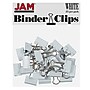 JAM Paper Colorful Small Binder Clips, 3/8" Capacity, White, 25/Pack (334BCWH)~#|#~sp93880891_sc7