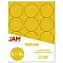 JAM Paper Round Label Sticker Seals, 2.5" Diameter, Yellow, 12 Labels/Sheet, 10 Sheets/Pack (147628582)~#|#~sp93880903_sc7