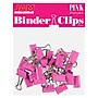 JAM Paper Colored Small Binder Clips, 3/8" Capacity, Pink, 25/pack (334BCPI)~#|#~sp93880917_sc7