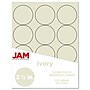 JAM Paper Round Label Sticker Seals, 2.5" Diameter, Ivory, 12 Labels/Sheet, 10 Sheets/Pack (147628590)~#|#~sp93880939_sc7