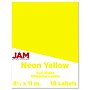 JAM Paper Shipping Labels, 8 1/2" x 11", Neon Yellow, 1 Label/Sheet, 10 Labels/Pack (337628611)~#|#~sp93880976_sc7