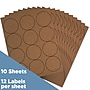 JAM Paper Circle Round Label Sticker Seals, 2.5 Inch Diameter, Brown Kraft, 120/Pack (2147618897)~#|#~sp93880992_sc7