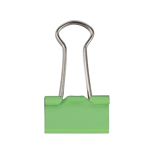 JAM Paper Colored Small Binder Clips, 3/8" Capacity, Green, 25/Pack (334BCGR)~#|#~sp93881010_sc7