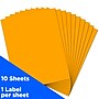 JAM Paper Shipping Labels, 8 1/2" x 11", Neon Orange, 1 Label/Sheet, 10 Labels/Pack (337628613)~#|#~sp93881025_sc7