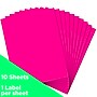 JAM Paper Shipping Labels, 8 1/2" x 11", Neon Pink, 1 Label/Sheet, 10 Labels/Pack (337628614)~#|#~sp93881028_sc7