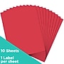 JAM Paper Shipping Labels, 8 1/2" x 11", Red, 1 Label/Sheet, 10 Labels/Pack (337628603)~#|#~sp93881051_sc7