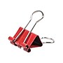 JAM Paper Colored Small Binder Clips, 3/8" Capacity, Red, 25/pack (334BCRE)~#|#~sp93881056_sc7