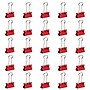 JAM Paper Colored Small Binder Clips, 3/8" Capacity, Red, 25/pack (334BCRE)~#|#~sp93881057_sc7