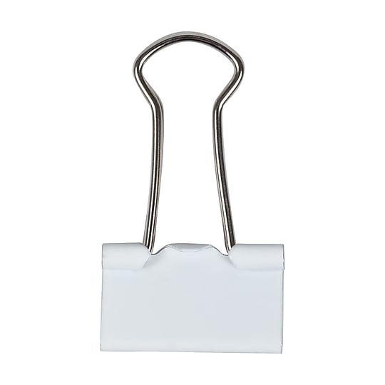 JAM Paper Colorful Small Binder Clips, 3/8" Capacity, White, 25/Pack (334BCWH)~#|#~sp93881077_sc7