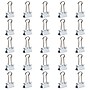 JAM Paper Colorful Small Binder Clips, 3/8" Capacity, White, 25/Pack (334BCWH)~#|#~sp93881080_sc7