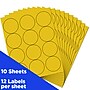 JAM Paper Round Label Sticker Seals, 2.5" Diameter, Yellow, 12 Labels/Sheet, 10 Sheets/Pack (147628582)~#|#~sp93881081_sc7