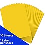 JAM Paper Shipping Labels, 8 1/2" x 11", Yellow, 1 Label/Sheet, 10 Labels/Pack (337628610)~#|#~sp93881084_sc7