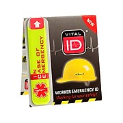 National Marker Personal Protection Hat Tag, Yellow/Red/White, 25/Pack (HH205)