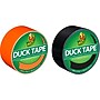 Duck Heavy Duty Duct Tape Set, 1.88" x 20 Yds./1.88" x 15 Yds., Black/Orange, 2 Rolls/Pack (DUCKORBK-STP)~#|#~sp93892103_sc7